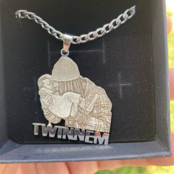 Custom Photo Necklace Personalized Picture Pendant Stainless Steel Cuban Chain - Picture 5 of 5